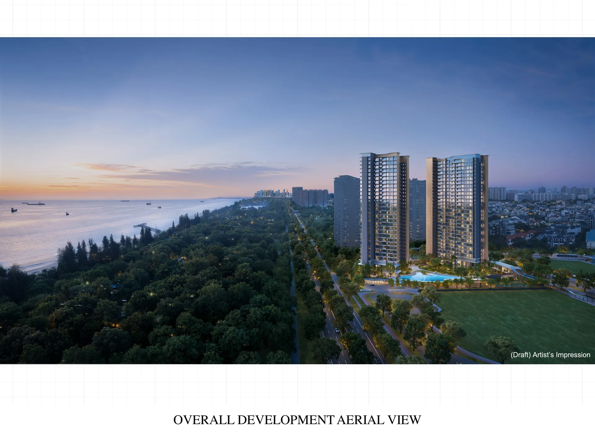 Overall development aerial view